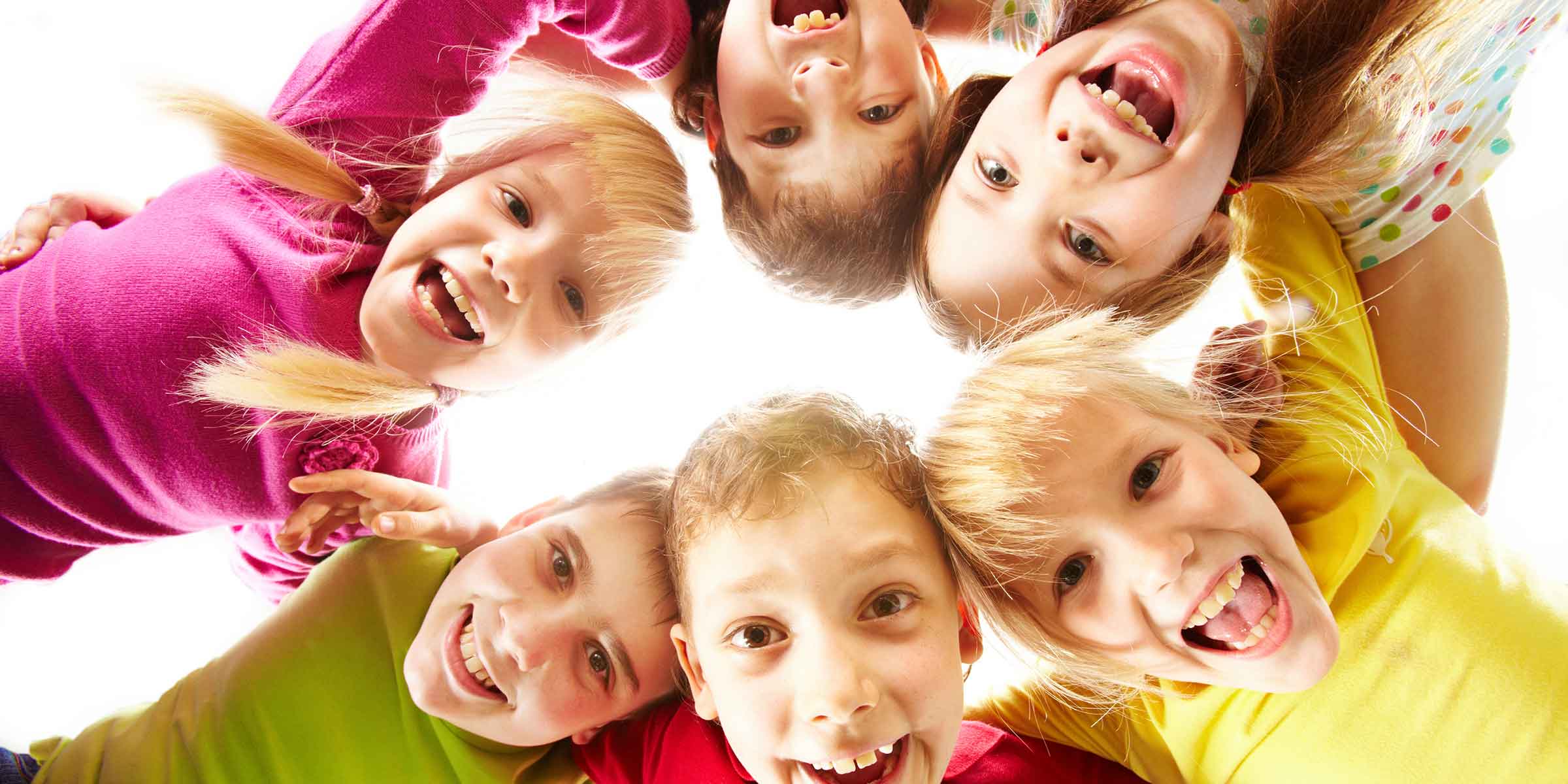kids heads in circle